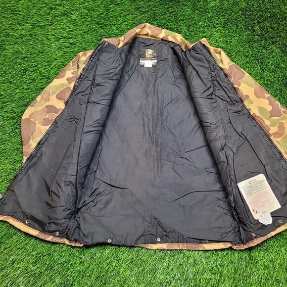 VTG 80s Stearns Duck Camo Flotation Jacket Mens Small USA Made - Picture 2 of 9